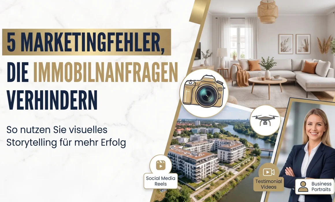 Professionelles Immobilienmarketing von ImmoPixels: Business Porträts, Branding-Videos und Social Media Strategien für Makler.